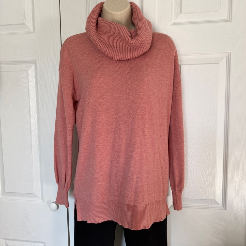 LOFT Pink Cowl Neck Sweater | Long Sleeve | Size Medium